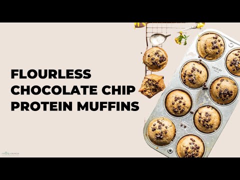 Flourless Chocolate Chip Protein Muffins