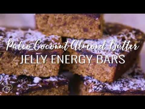 Paleo Coconut Almond Butter Jelly Energy Bars