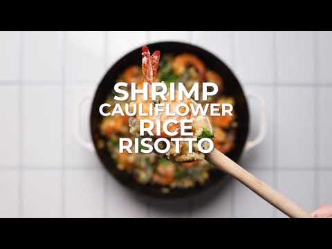 Cauliflower Risotto Shrimp Skillet
