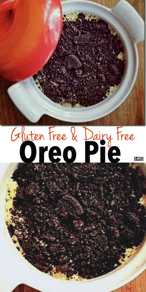 gluten free and dairy free Oreo pie with midels oreo and daiya cream cheese! super easy