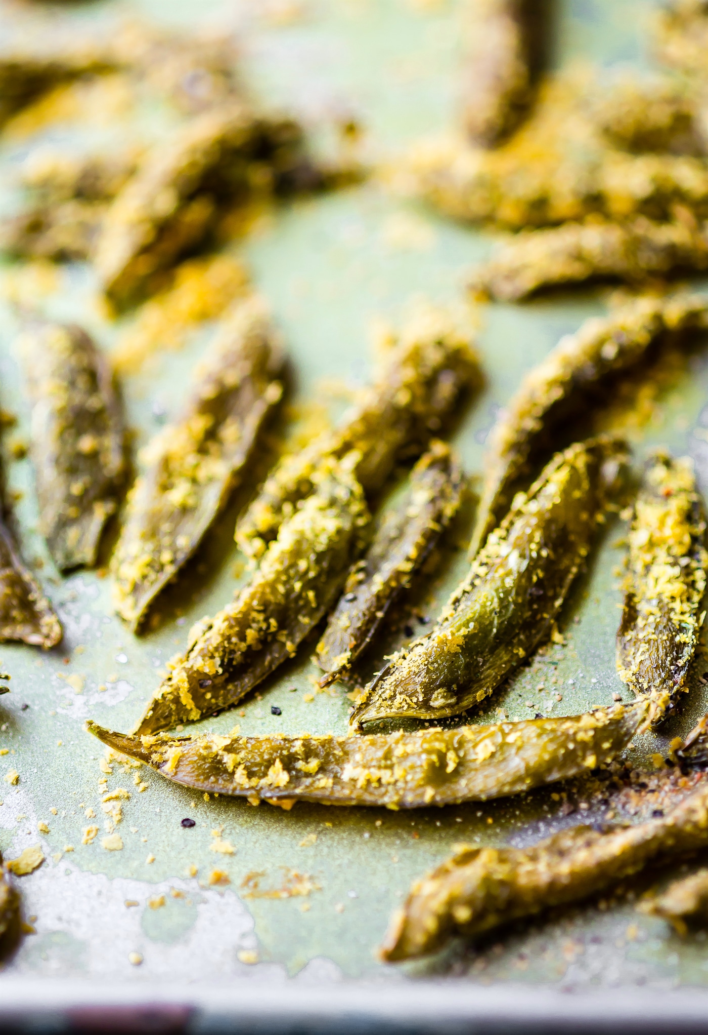 homemade snap pea chips {oven dried/baked or dehydrator}
