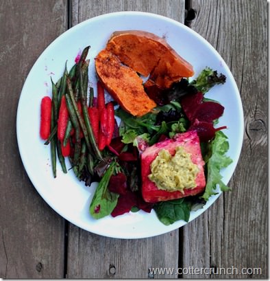 salmon and beets