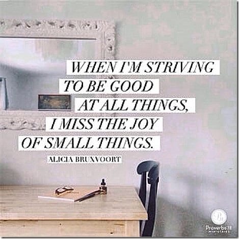 small things- striving