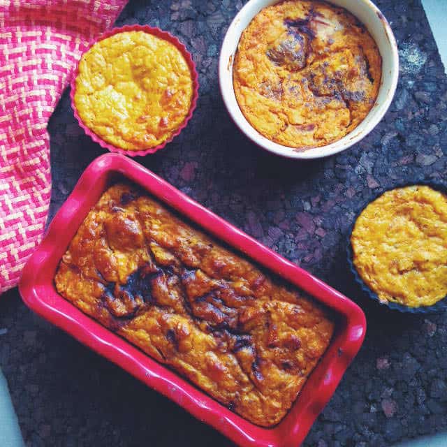 Vegan and Paleo fig pumpkin bread pudding and muffins. Nut free option as well. These are great for breakfast on the go or part of brunch. they accommodate all food allergies! So delicious!