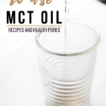 MCT oil being poured into tall glass.