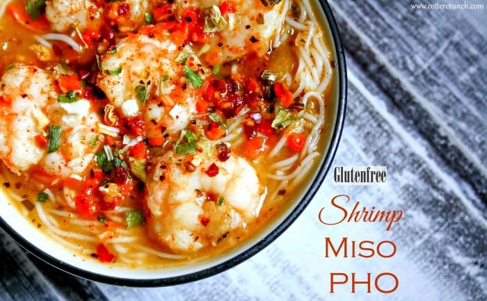 Gluten free shrimp MISO PHO recipe. So simple and healthy!