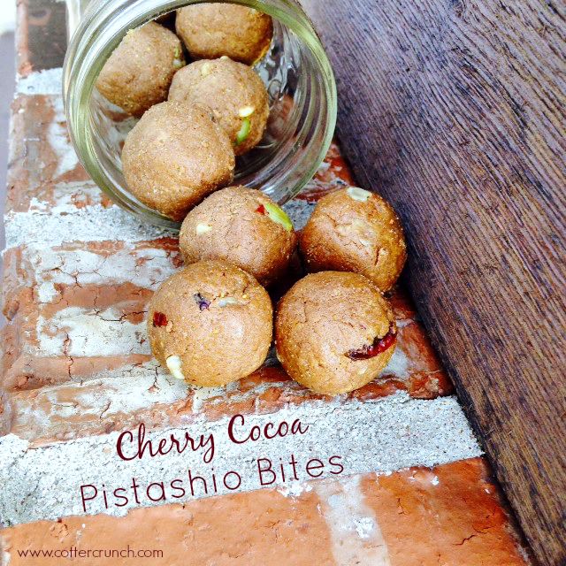 Cherry Cocoa Pistachio Bites