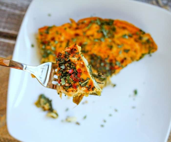turkey kale pumpkin frittata- Paleo friendly and great use of leftovers.