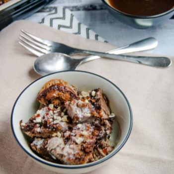 Don't throw away stale muffins, Make some easy mocha gluten free bread pudding. This easy recipe comes with options for paleo and dairy-free eating plans.