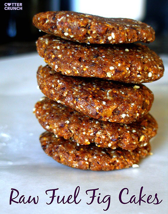 gluten free fig and cashew fuel cakes - One of 5 Portable Gluten Free Pre Workout Snacks on CotterCrunch.com