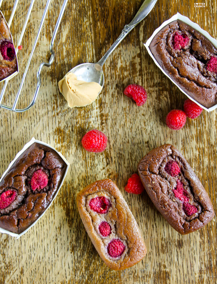 Peanut Butter Raspberry Bread - This grain free bread is naturally gluten free, low in sugar, dairy free, and is SUPER SIMPLE to make! Great for any holiday, celebration, or just clean eating!