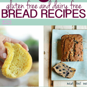 Here's a great round up of 6 healthy gluten free and dairy free bread recipes, bagels, and pancakes!