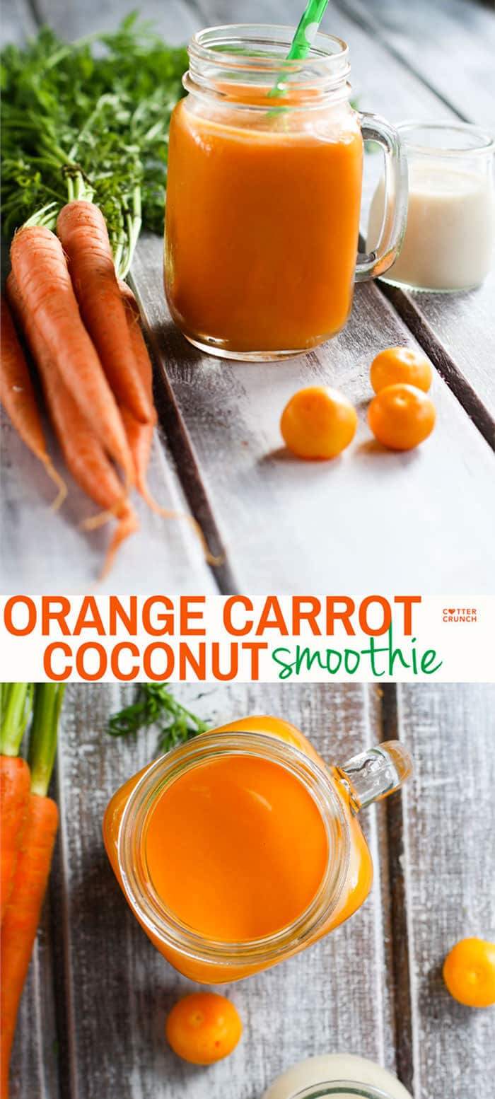 Start your day off right with this Immunity Boosting Orange Carrot Coconut Smoothie. Naturally sweet, refreshing, and full of antioxidants!