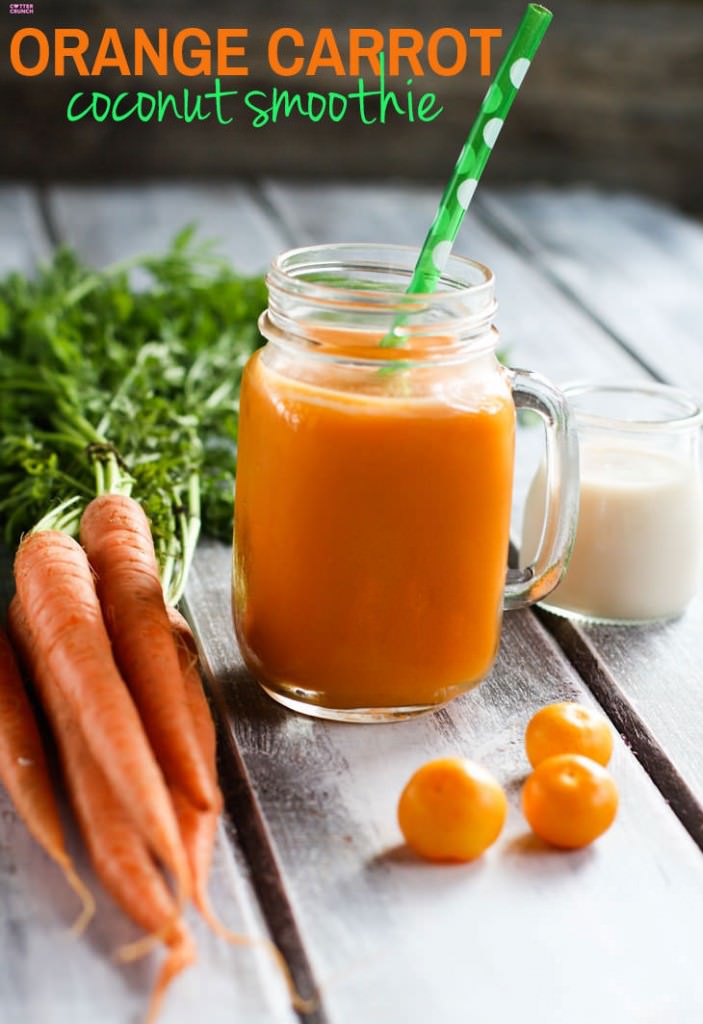 Start your day off right with this Immunity Boosting Orange Carrot Coconut Smoothie. Naturally sweet, refreshing, and full of antioxidants! 