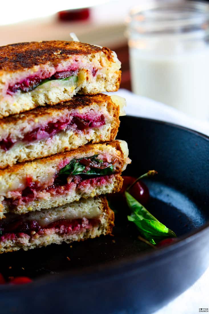 Gluten Free Cherry Basil and Provolone Grilled Cheese. A healthy "gourmet" recovery meal with good carbs, protein, fats and anti-inflammatory rich nutrients. A fun twist on the original grilled cheese sandwich that your whole family will love, kids included!