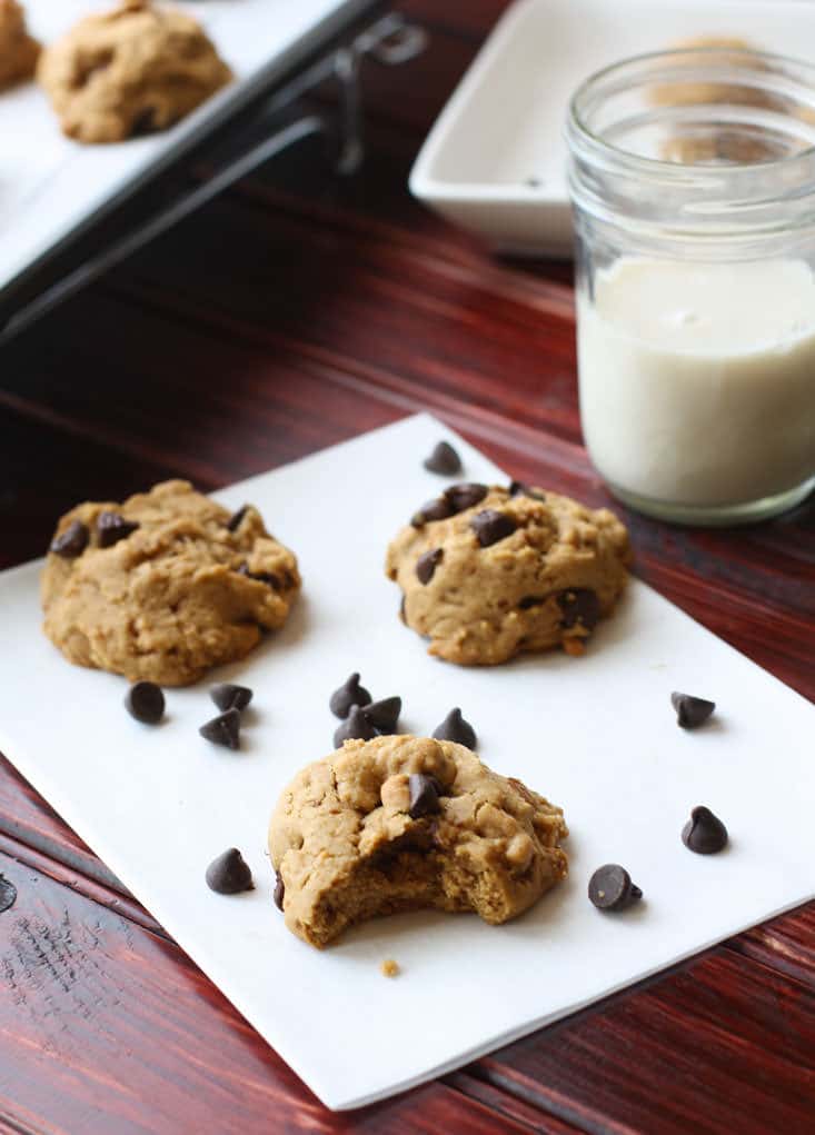 The Best Ever Maple Chocolate Chip Cookies recipe! These cookies are gluten free, dairy free, full of flavor, lower in sugar, with soft but crispy texture.