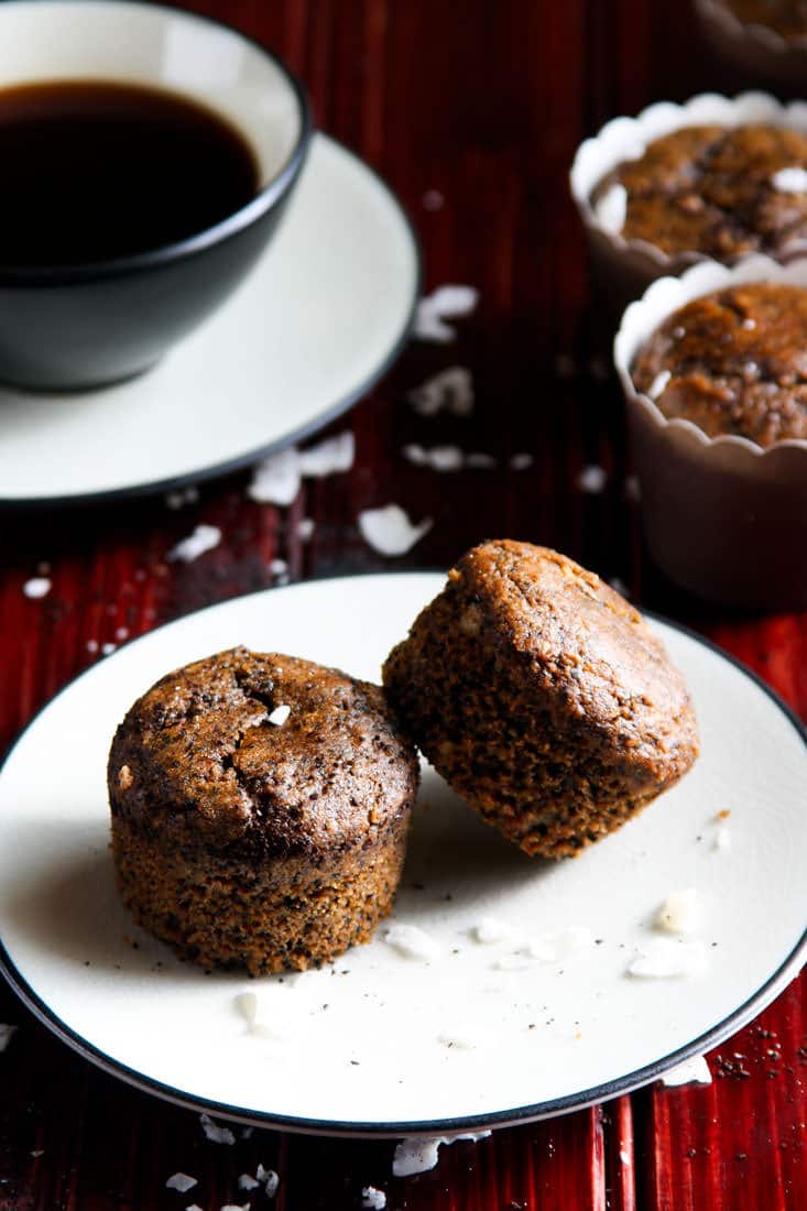 paleo muffins made with coconut and espresso
