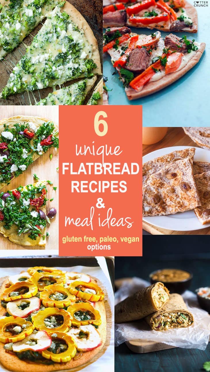 Surf and turf Flat bread plus 5 other flat bread recipes that are unique are full of flavor/ease! These flat recipes are not only a great base and use for leftovers, but also easy crowd-pleasers! Gluten free, grain free, vegetarian, vegan options. #cottercrunch