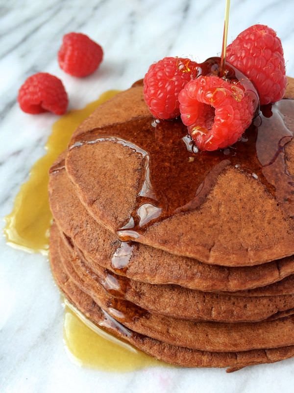 Chococlate-Peanut-Butter-Protein-Pancakes-The-Lemon-Bowl