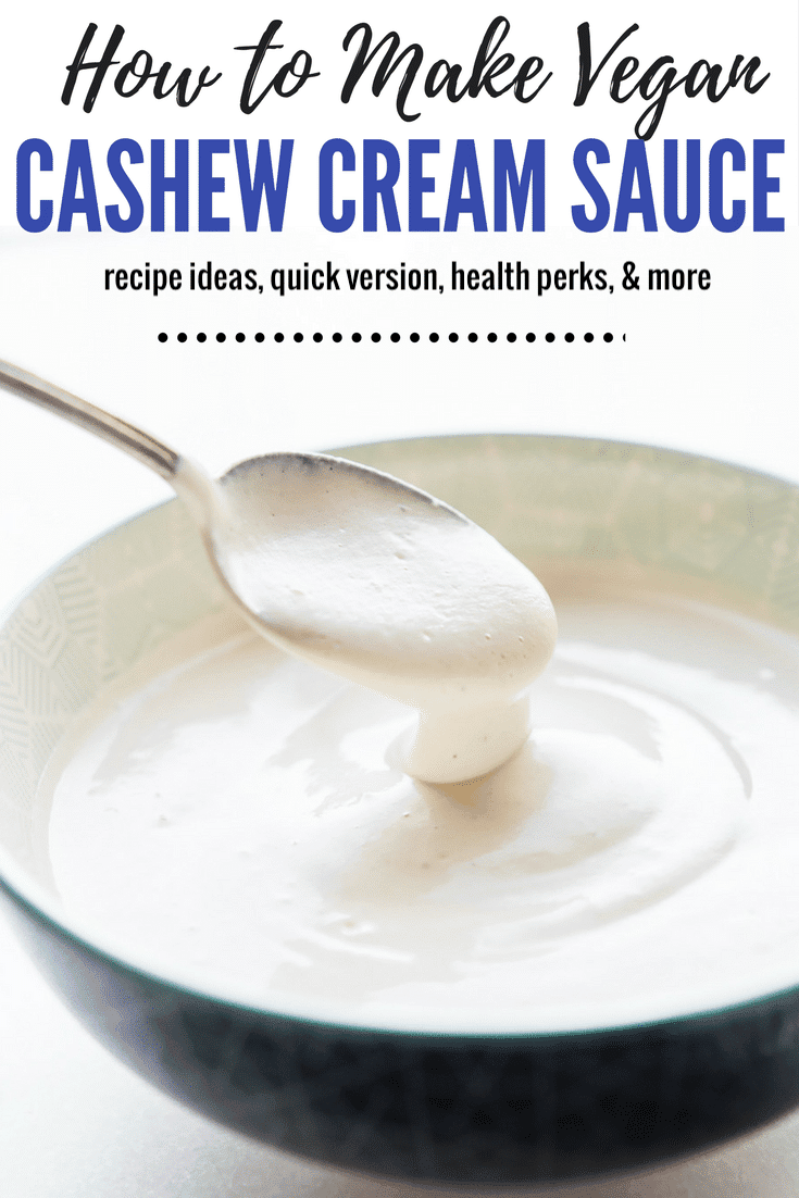 How To Make #Vegan Cashew Cream Sauce. A super easy and healthy cashew cream sauce that you can make sweet or savory. #Paleo Friendly