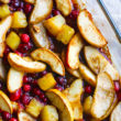 Easy Spiced Hot Fruit Bake! A delicious and healthy holiday breakfast bake! This gluten free spiced hot fruit bake also makes for a great topping for waffles, pancakes, oatmeal, or by simply by itself! A nutritious dish to add to your Christmas or New Year's Brunch! Vegan friendly.