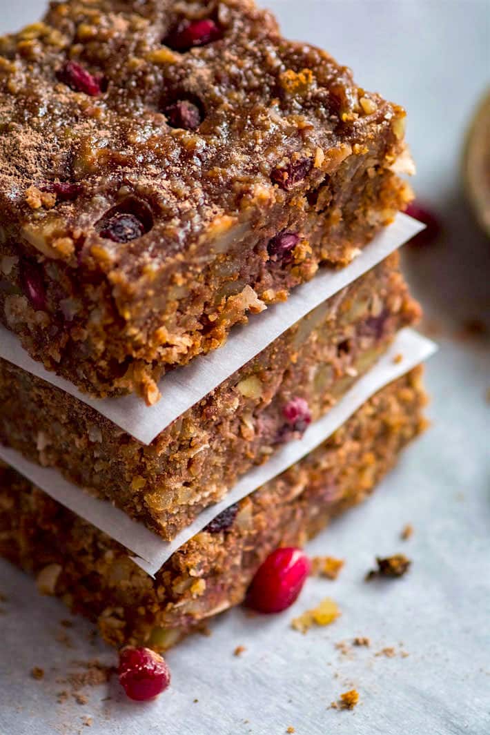 Gluten Free Chocolate Almond Bars with Pomegranate! Oh heavens yes! A Vegan friendly and Gluten Free Chocolate Bar you can have for breakfast, snack, or dessert! Packed with Antioxidants (cocoa, almonds, pomegranate) and bursting with flavor. Healthy yet satisfying