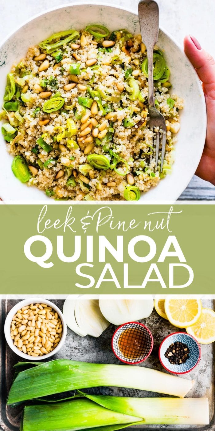 quinoa salad pin and ingredients