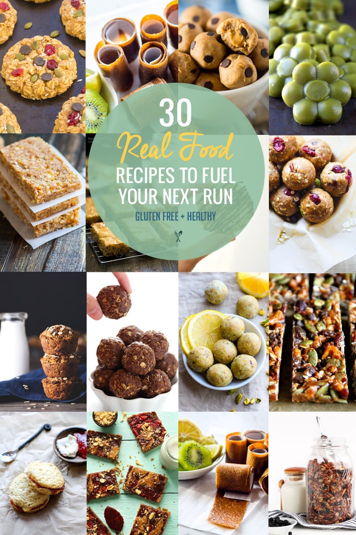 Skip the packaged food and try these 30 Real Food Gluten Free Recipes to Fuel Your Next Run or Workout! Natural energy to fuel you for a run or even sustain you after! Gluten free recipes that are healthy, easy to make, homemade, and delicious. Kid friendly but liked and enjoyed by all! @cottercrunch