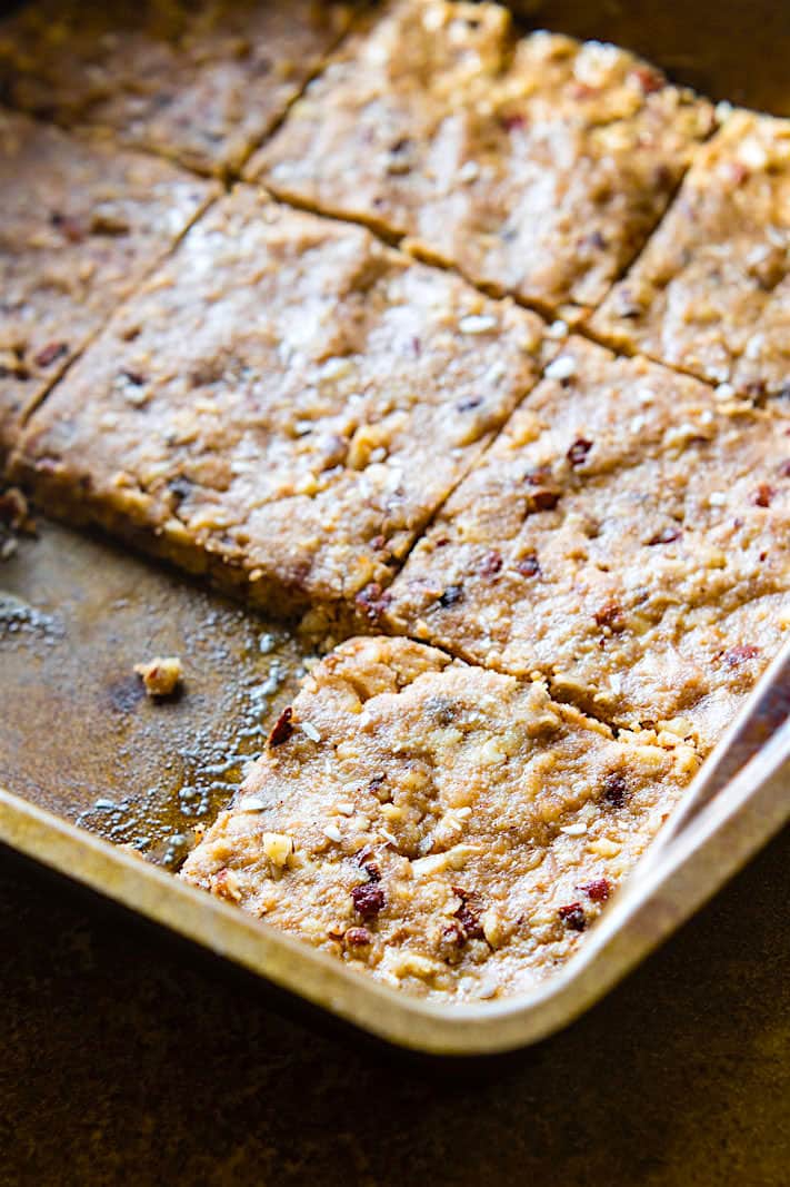 Super easy 3 Step Paleo "Baklava" Bars! healthy vegan friendly paleo baklava bars that are packed full of sweet nutty flavor and healthy fats. Lower in carbs, sugar, and great for snacking or breakfast on the go. A paleo bar that tastes like dessert but made with simple real food!