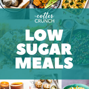 low sugar gluten free meal plan photo collage