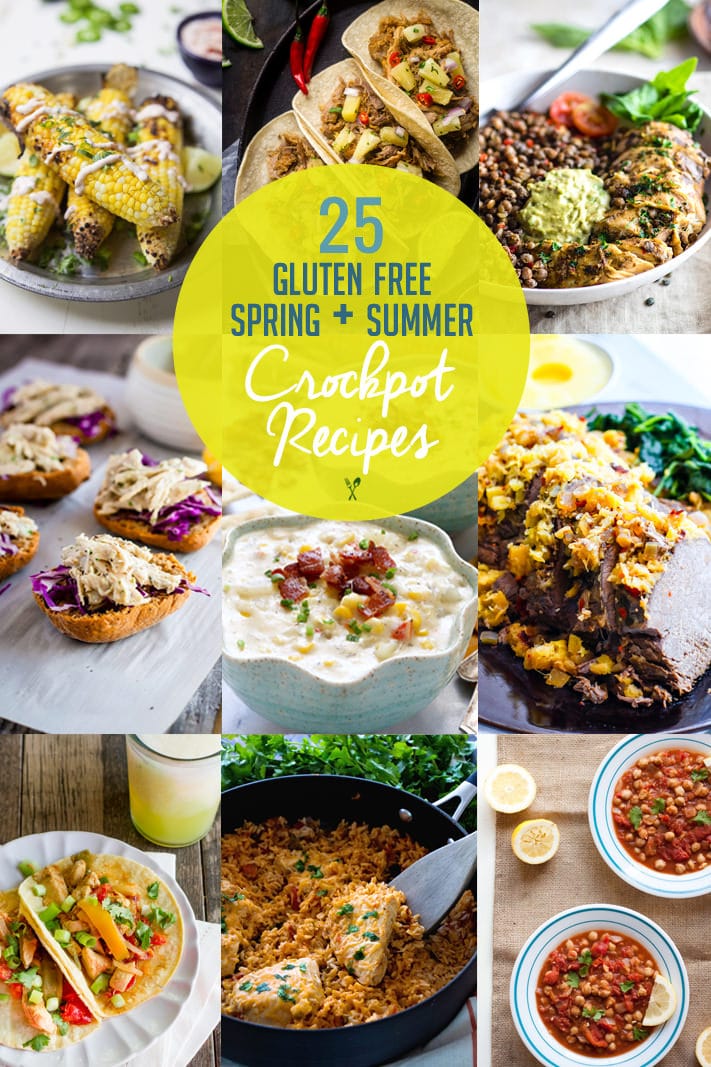 25 Spring/Summer Gluten Free Crock Pot Recipes! Perfect for BBQ's, easy clean up, healthy, delish!