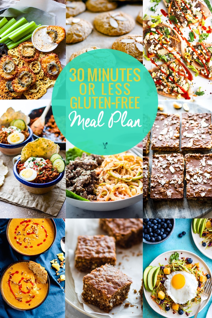 Gluten Free Meal Plan - 30 Minute Meals - Cotter Crunch