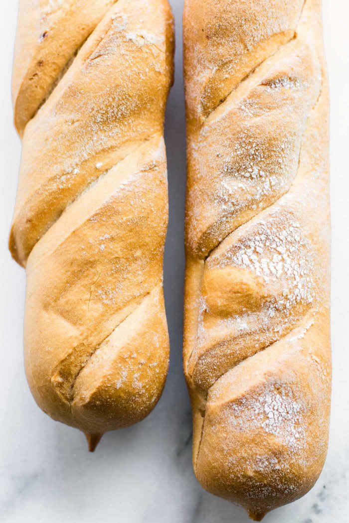 two Gluten Free French Bread loaves