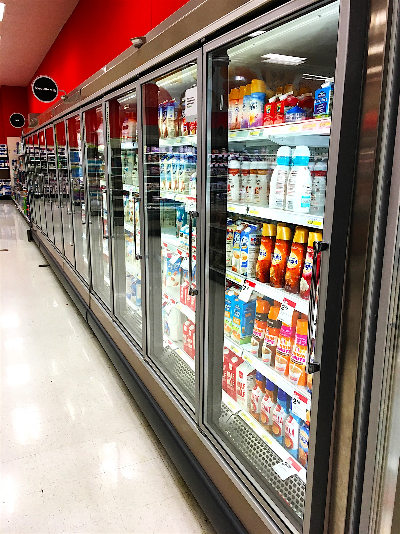 Refrigerated food cooler at Target