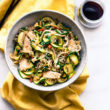 homemade turkey chow fun with zucchini noodles