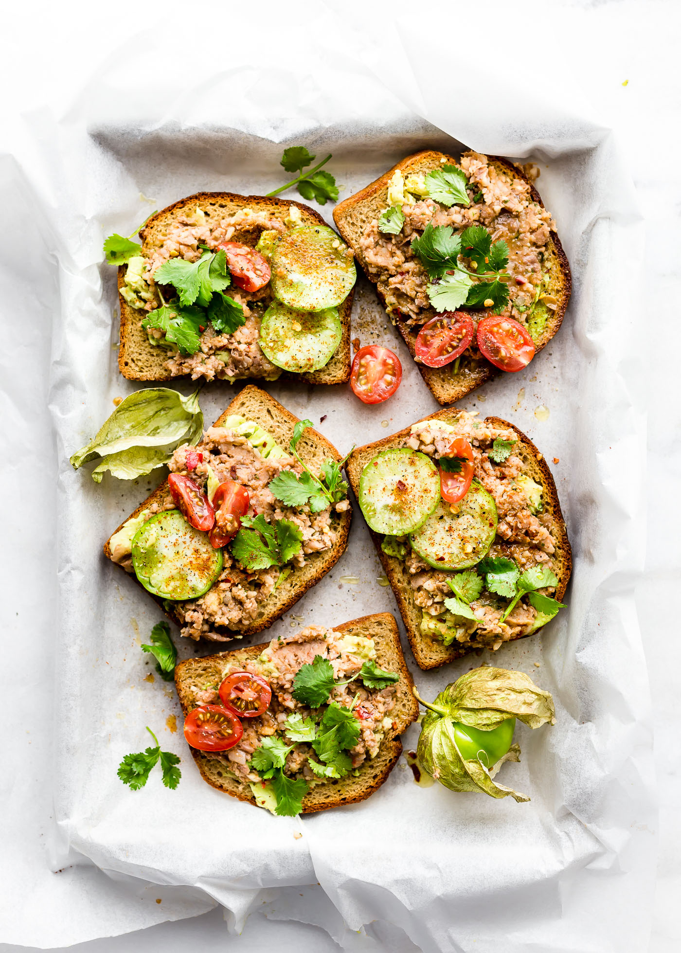 Smashed Mexican Beans Avocado Toast - part of a kid friendly dairy-free meal plan
