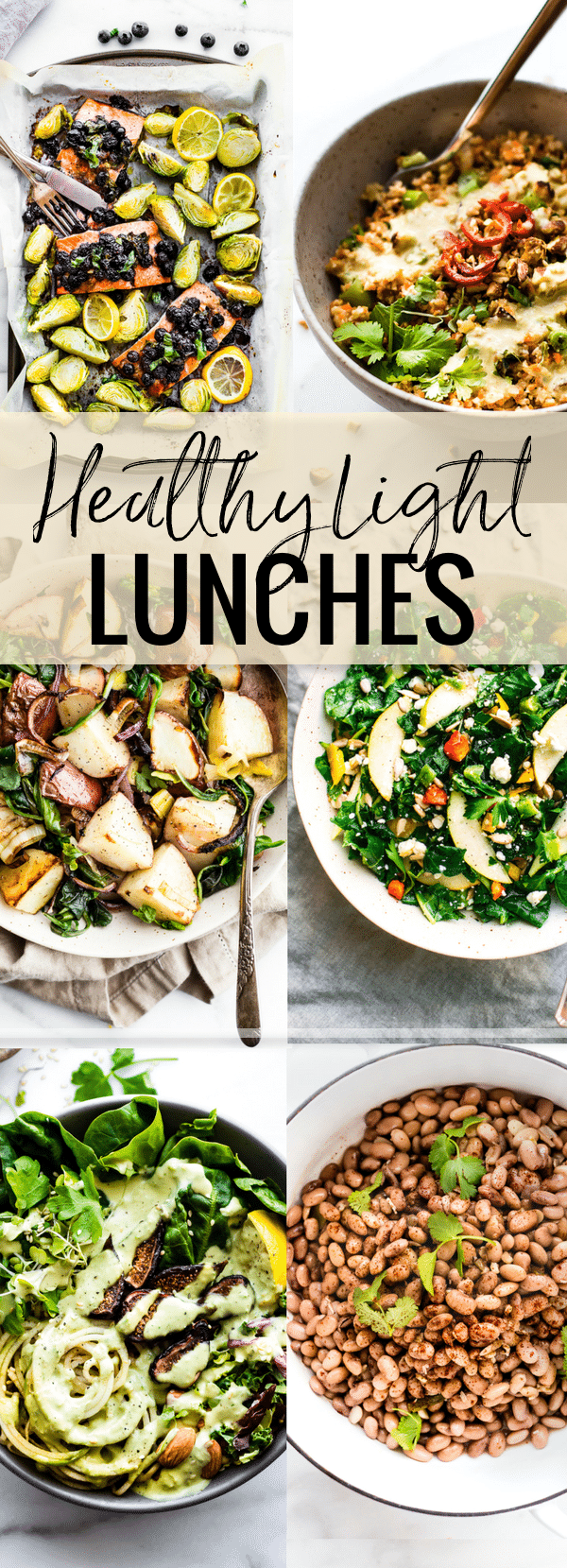Healthy light lunch recipes with seasonal vegetables, fresh fish, and healthy greens means these recipes are super quick and easy to make, too. all gluten-free with a few paleo/vegetarian options too! www.cottercrunch.com