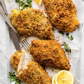 Gluten-free Panko Paprika Chicken is a baked chicken recipe using gluten-free panko bread crumbs and paprika spices!
