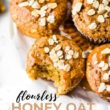 Flourless Honey Oat Ricotta Muffins pin