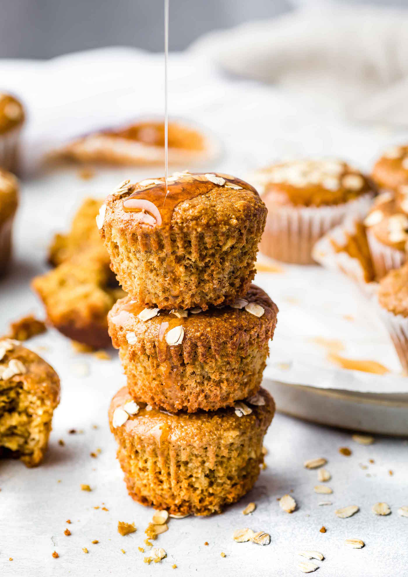 These Flourless Honey Oat Ricotta Muffins are easy to make for a healthy breakfast or snack! A Gluten-free Ricotta Muffins recipe that's honey sweetened and rich in protein, fiber, and calcium. Flourless baking made quick and simple
