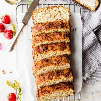 Paleo Cinnamon Almond Flour Bread - part of a delicious kid friendly dairy-free meal plan