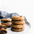 Flourless Chewy Ginger Molasses Cookies - this healthier holiday cookie recipe uses clean eating ingredients.