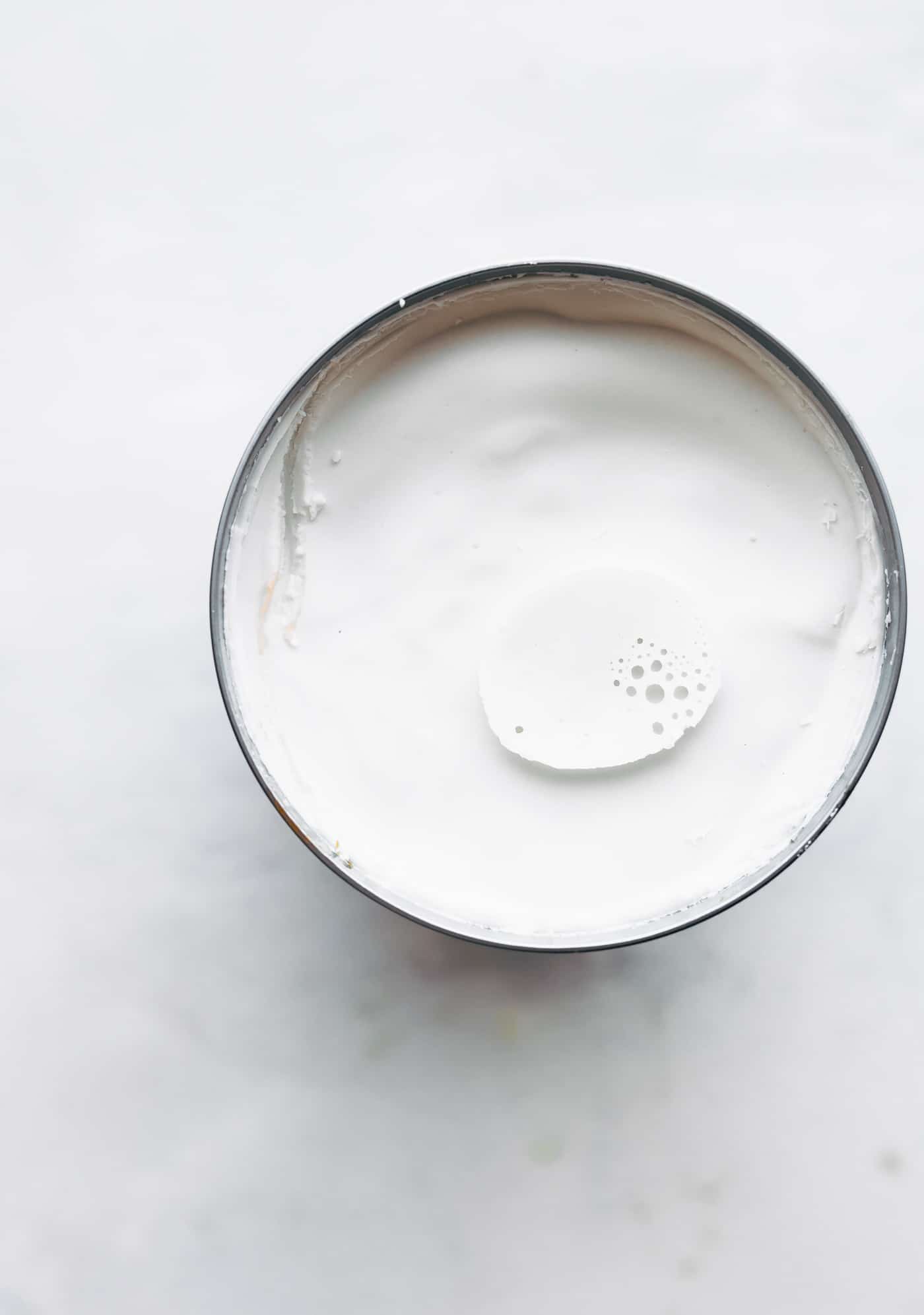 overhead image of a can of coconut cream