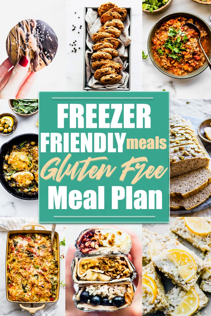 Freezer friendly meals that are part of a gluten free meal plan.