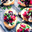 Cranberry Goat Cheese Gluten Free Crostini Appetizers