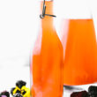 homemade Fruit kvass in glass decanter