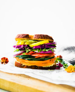 gluten free farmer's market veggie sandwich