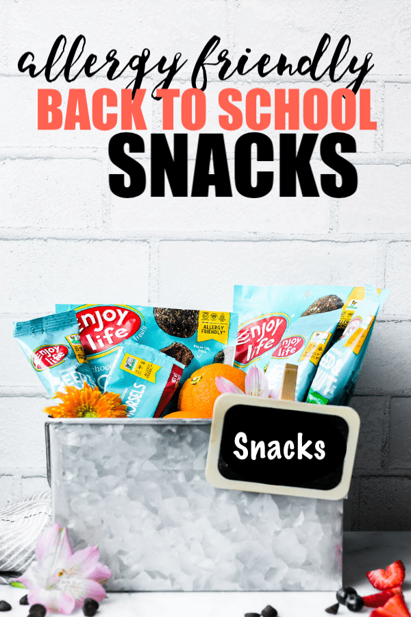 These allergy friendly after school snacks are healthy snacks for kids that you'll love, too! All 5 of these after school snacks are nut free, egg free, gluten free, and #vegan. @enjoylifefoods #backtoschool #snacks #foodallergies #glutenfree