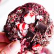 vegan chocolate cookies with peppermint