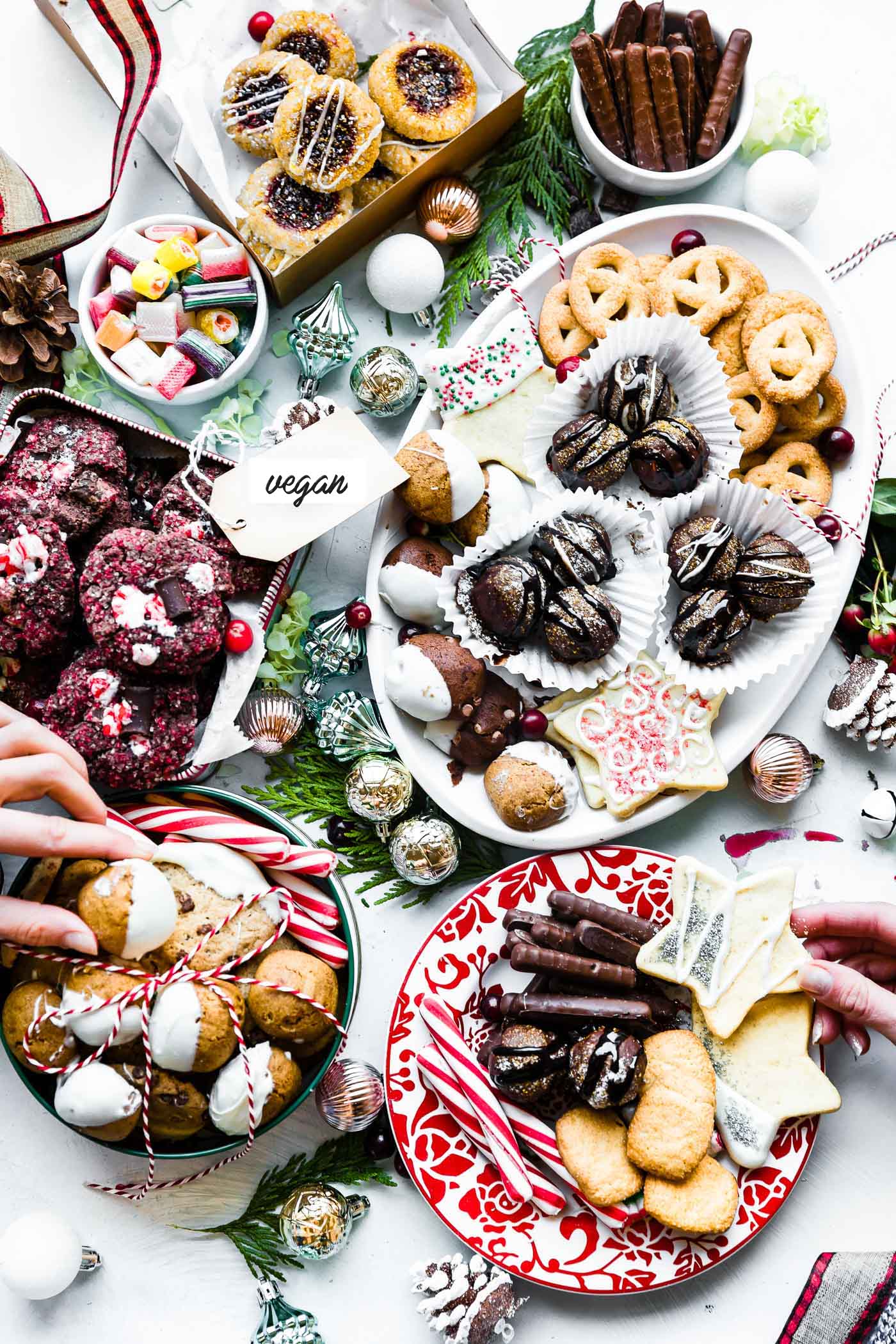 vegan cookies and platters - holidays